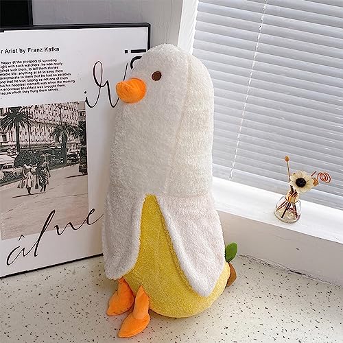 OurHonor Banana Duck Plush, 27.6" Duck Banana Stuffed Animal, Cute Soft Banana Plushie Hugging Pillow Doll Toy Gift for Boys Girlfriend Adults Birthday Chrismas Thanksgiving Decor