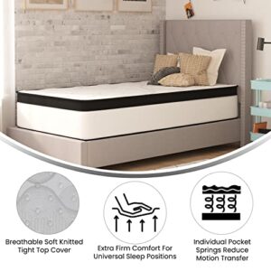 Taylor & Logan Linden 12" CertiPUR-US Certified Hybrid Pocket Spring Mattress in a Box with an Extra Firm Feel for Durable Support - Twin