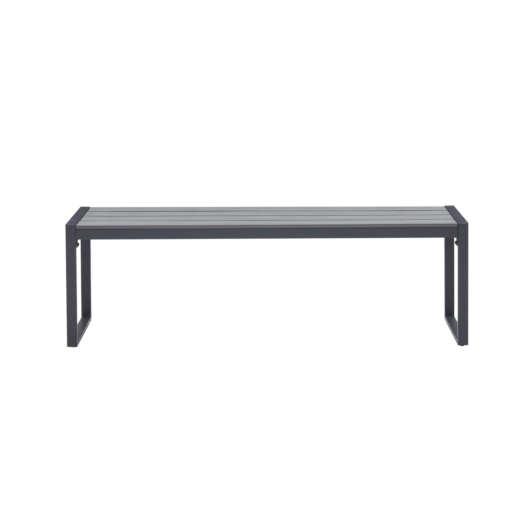 DIFY Outdoor Patio Bench, Backless Garden Park Bench Weather Resistant Outdoor Furniture for Garden, Backyard, Porch (Grey)