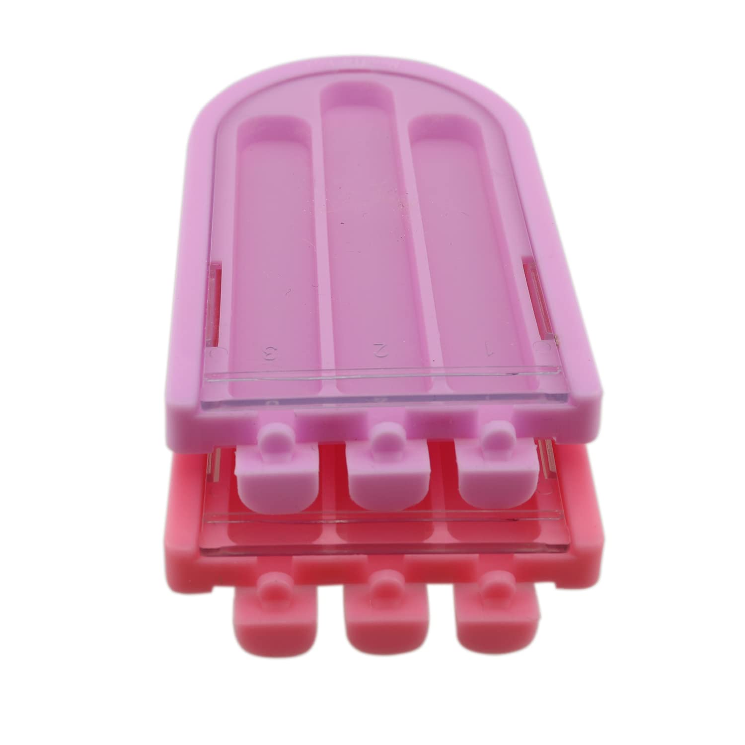 ZCZQC 2pcs Plastic Sewing Needles Container Storage Box Case Portable Organizer Tool (1 Red and 1 Pink)