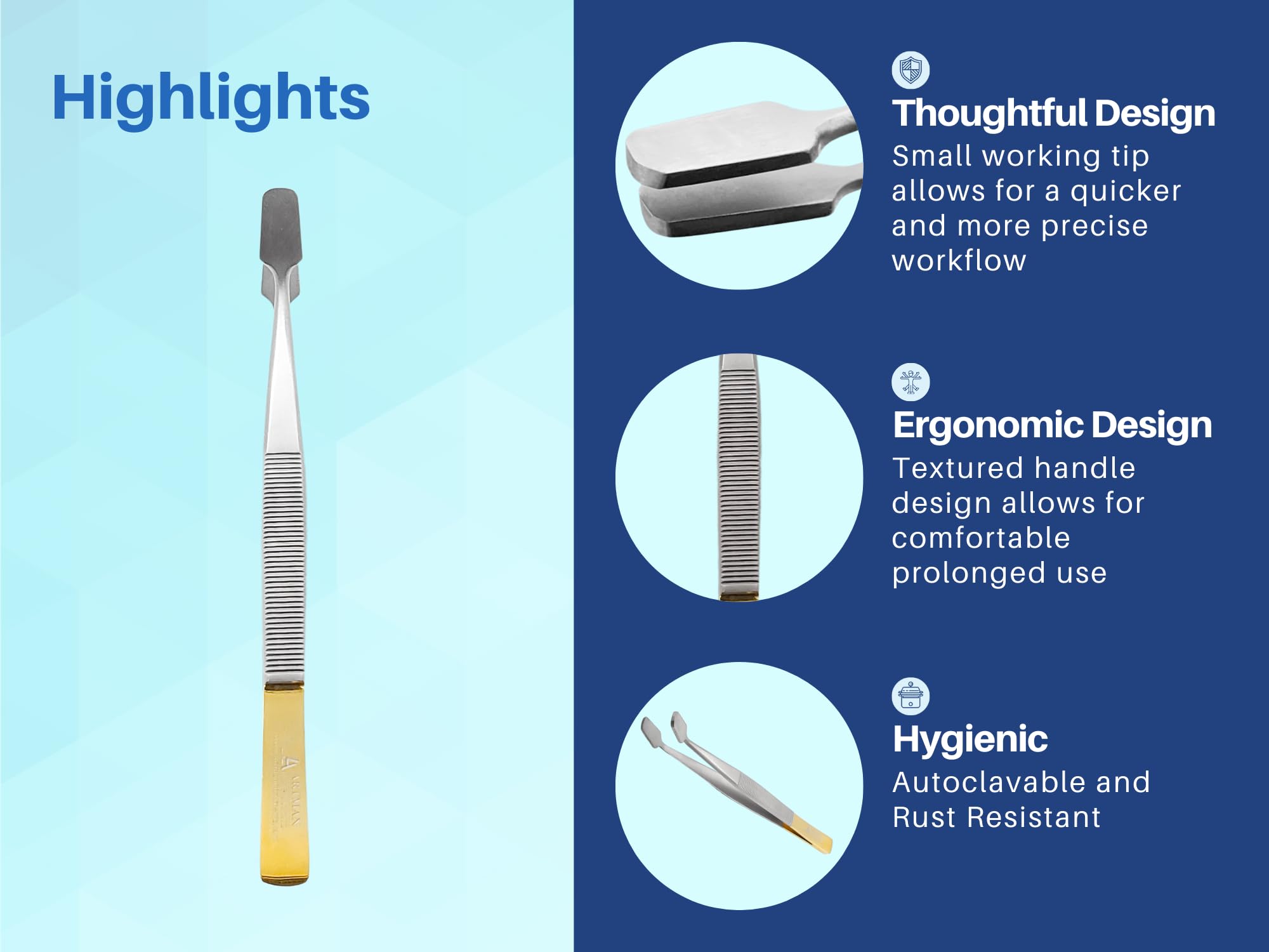 Tissue Membrane Holding Tweezer Flat Tips Stainless Steel Forceps with Offset Filter Forceps by Artman Instruments