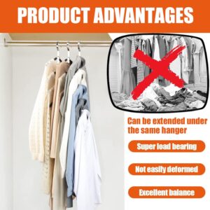 18 Pcs Space Saving Hanger Hooks, Clothes Hanger Connector Hooks to Create Up to 5X More Closet Space, AS SEEN ON TV, Heavy Duty Cascading Hanger Hooks for Organizer Closet, Fits All Hangers, White