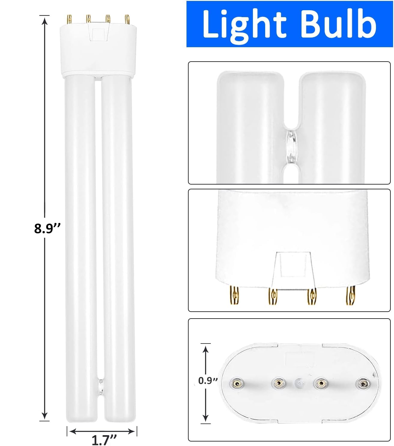 AMUFER 18W Bug Zapper Replacement Bulb, H-Shaped Tube with 4-Pin Base Bug Light, Replacement Light Bulb Compatible with 18W Mosquito Zapper