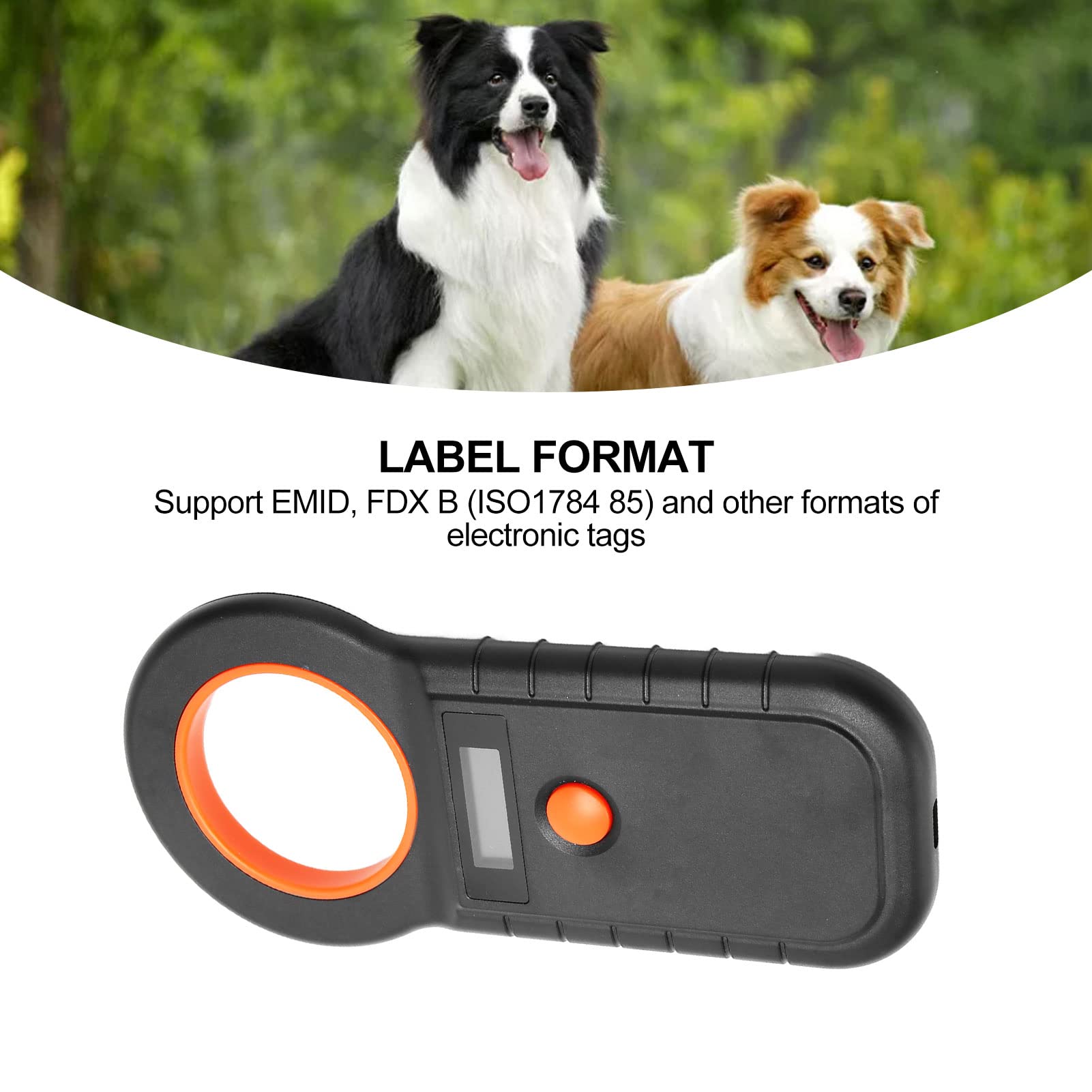 Pet Microchip Scanner 134.2Khz 125Khz EMID FDX B Wired USB 2.4G Bluetooth Handheld Animal Chip Reader (Black)