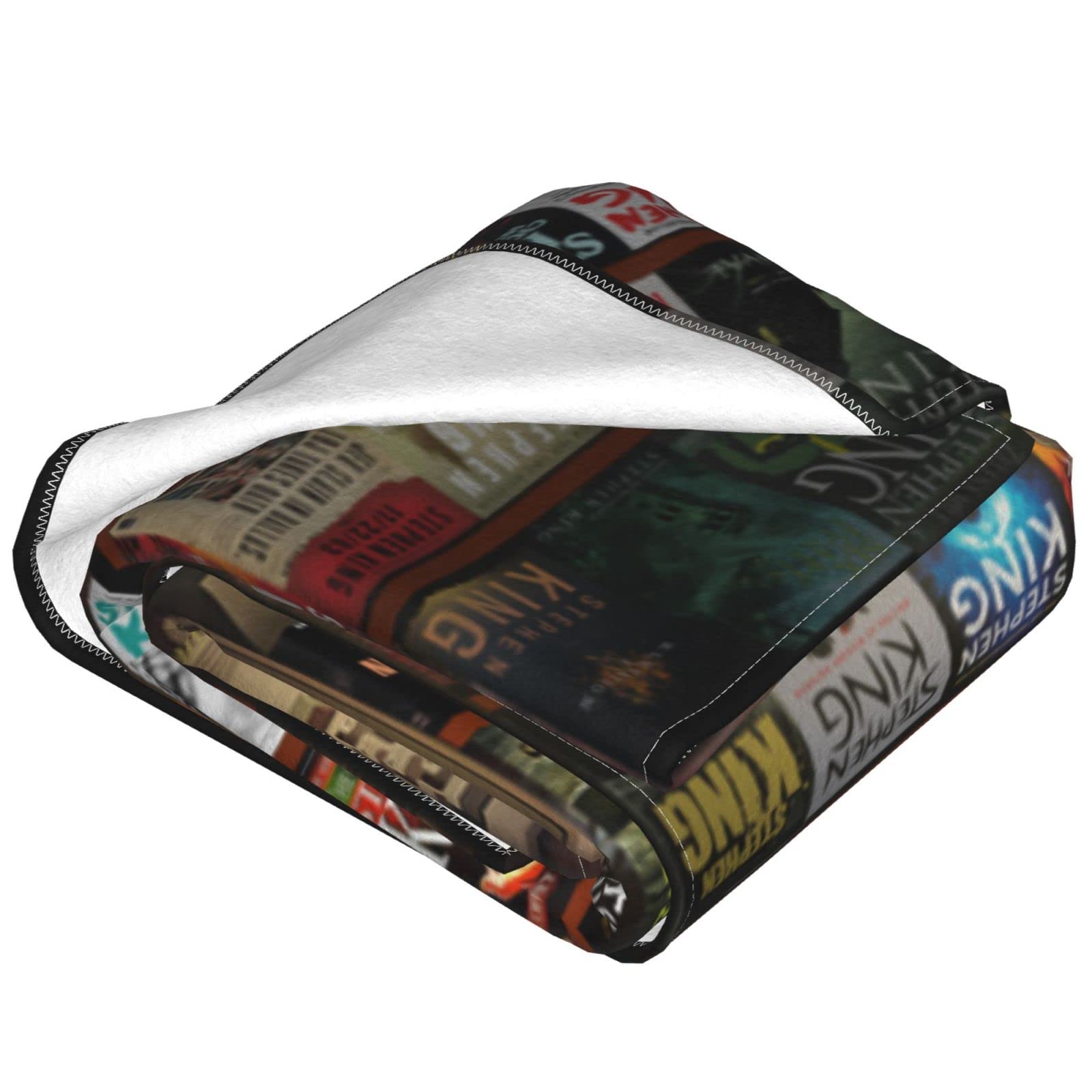 The King Full Collection Horror Books Blanket Warm Soft Throw Blanket Flannel Blankets All Season for Couch and Bed for Kids Teenager Aldult 60"x50"