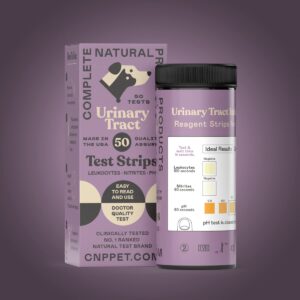 Complete Natural Products UTI Test Strips for Dogs, Cats, & Pets - 3 in 1-50 Count - Urinary Tract Issues - Test Strips for Pets