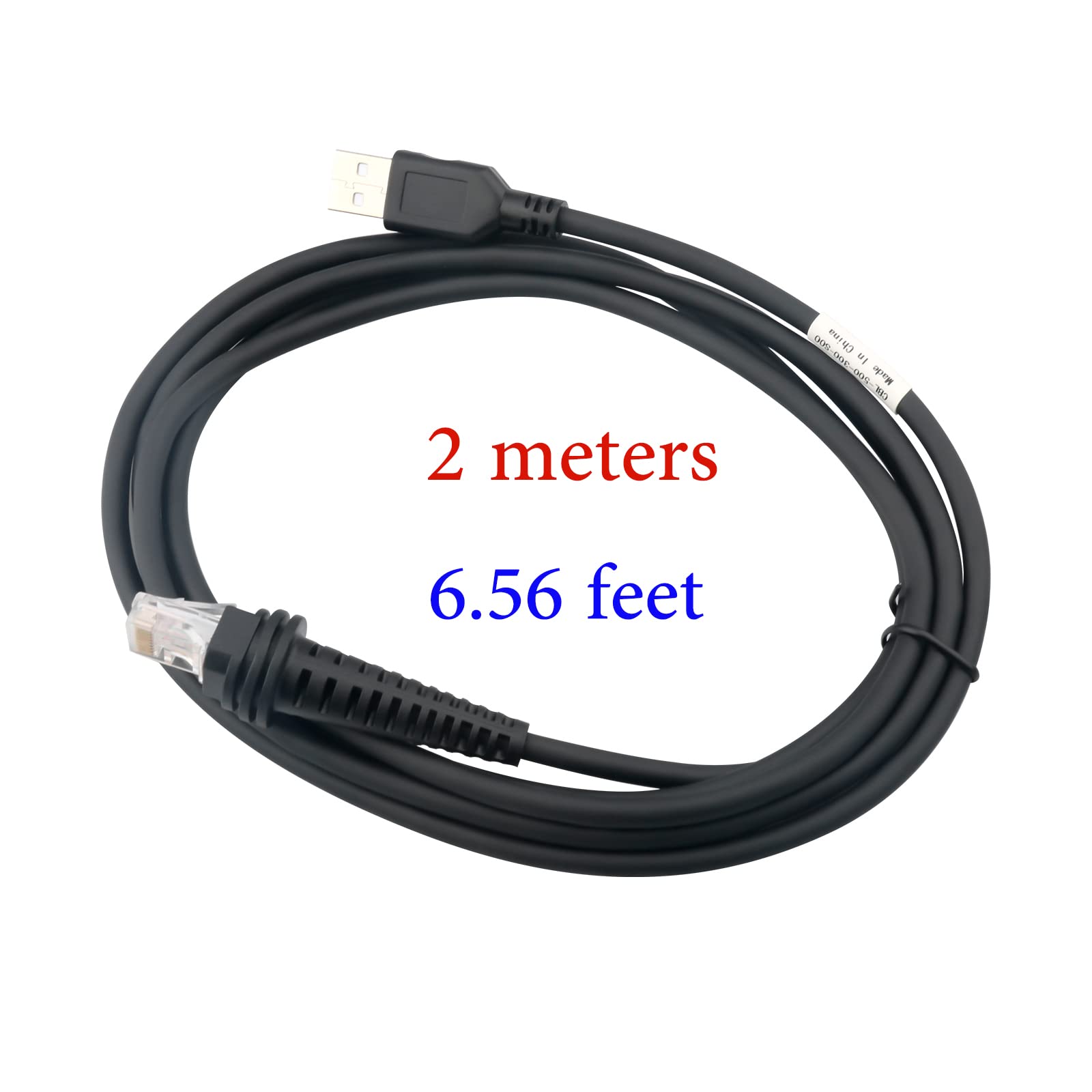 VOTTAN MS1690 Focus MS1890 MS9520 MK9540 MS9590i USB A to RJ45 USB Cable for Honeywell MS Series Barcode Scanner (2M / 6FT Flatted USB Port)