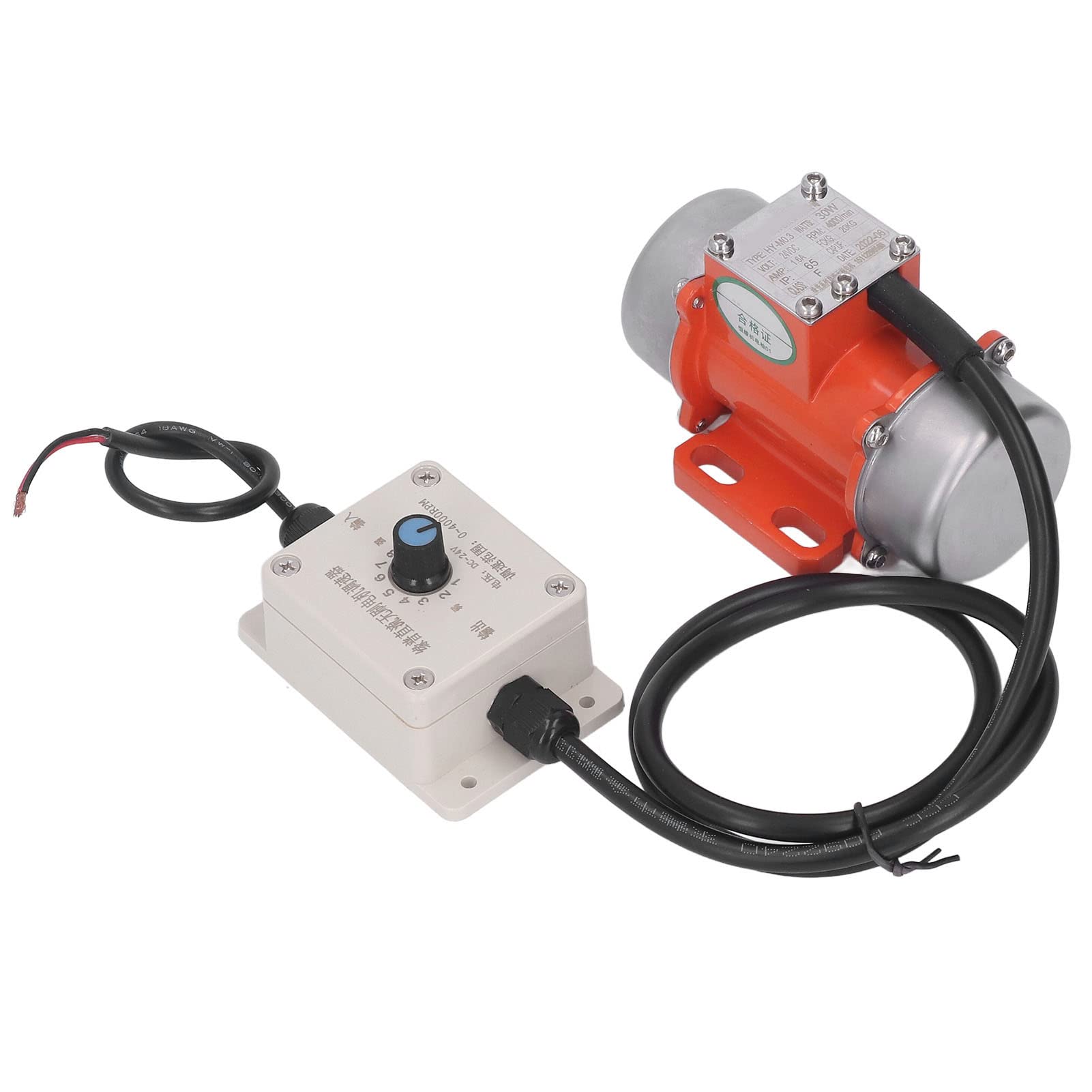 Concrete Vibrator Motor Electric Vibrating Motor 30W 4000RPM, Brushless DC Vibration Motor Adjustable Speed Controller, Mini Heavy Duty Industrial Concrete Vibrator (DC24V)