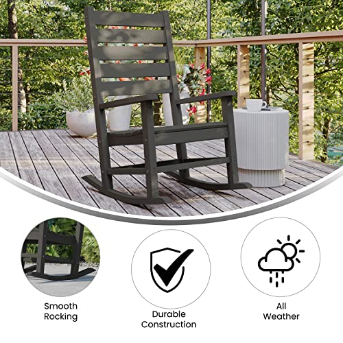 Taylor & Logan Morrison Rocking Chair with - All-Weather - Indoor/Outdoor Gray