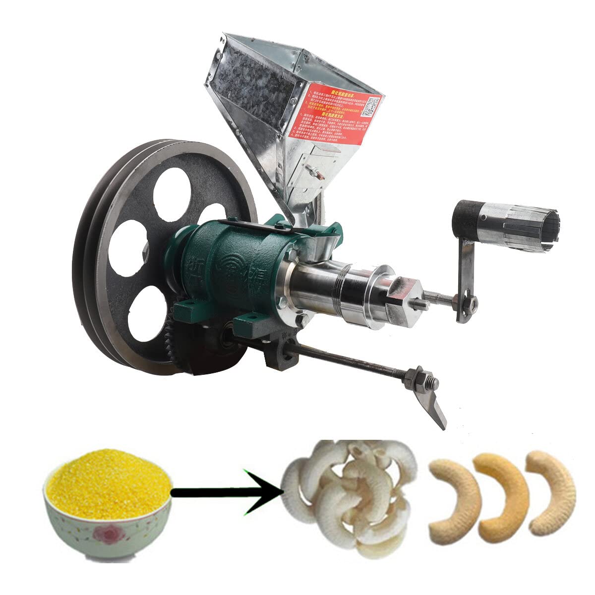 ECUTEE Puffed Food Extruder Rice Corn Puffing Extrusion Machine Multi Function Puff Snack Machine for Making Cornflakes, Hollow Sticks Made of Corn and Rice for Street Stall