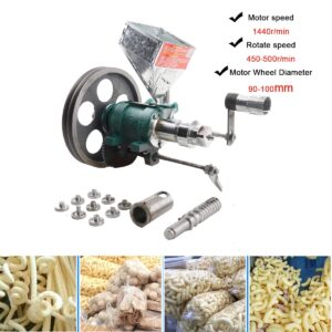 ECUTEE Puffed Food Extruder Rice Corn Puffing Extrusion Machine Multi Function Puff Snack Machine for Making Cornflakes, Hollow Sticks Made of Corn and Rice for Street Stall