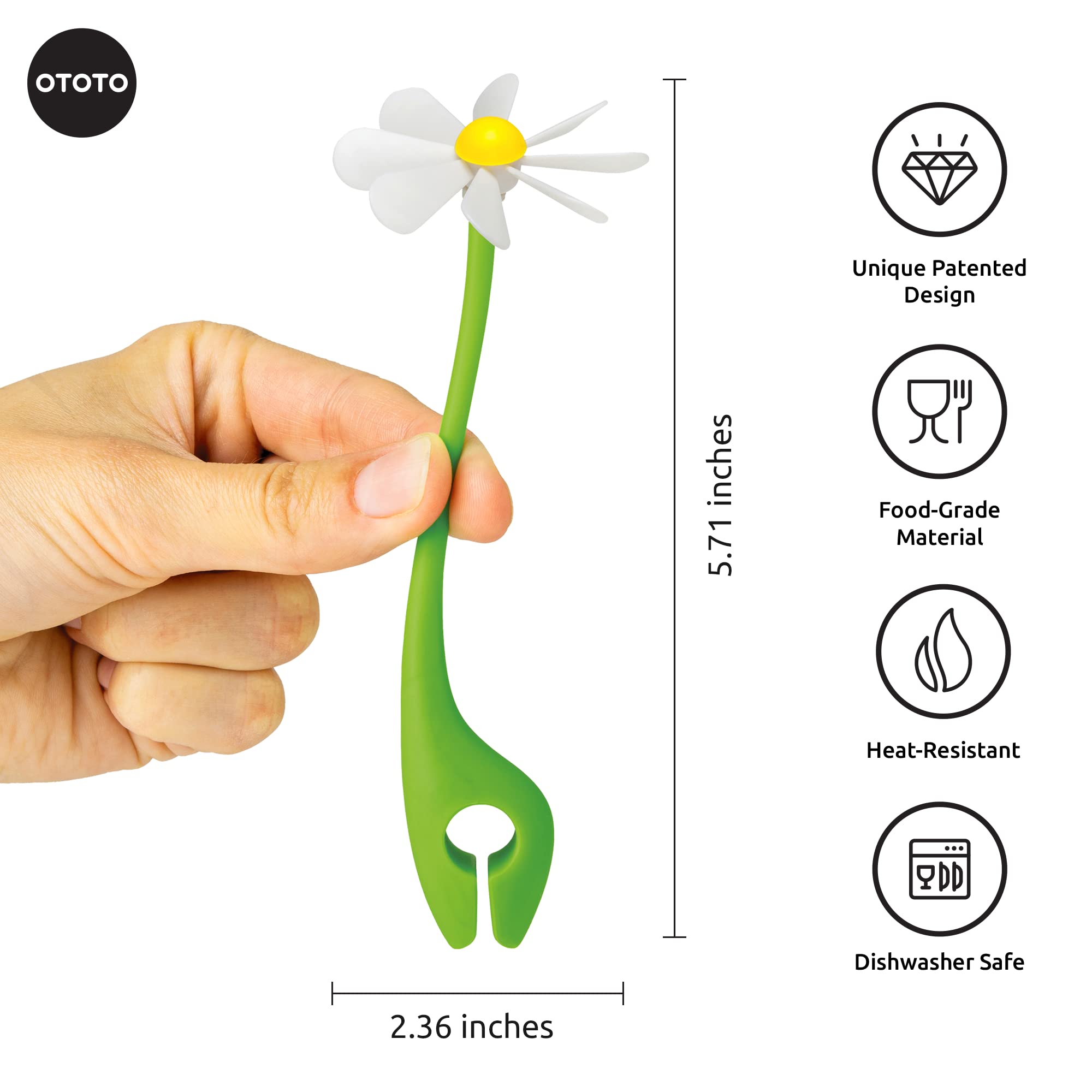 NEW!!! Flower Power Steam Releaser By OTOTO - Fun Kitchen Gadgets - Spinning Flower Lid Holder On Pot & Lid Lifter - Cool Kitchen Gadgets - Cute Gifts for Women, Ototo Kitchen Accessories Gadgets