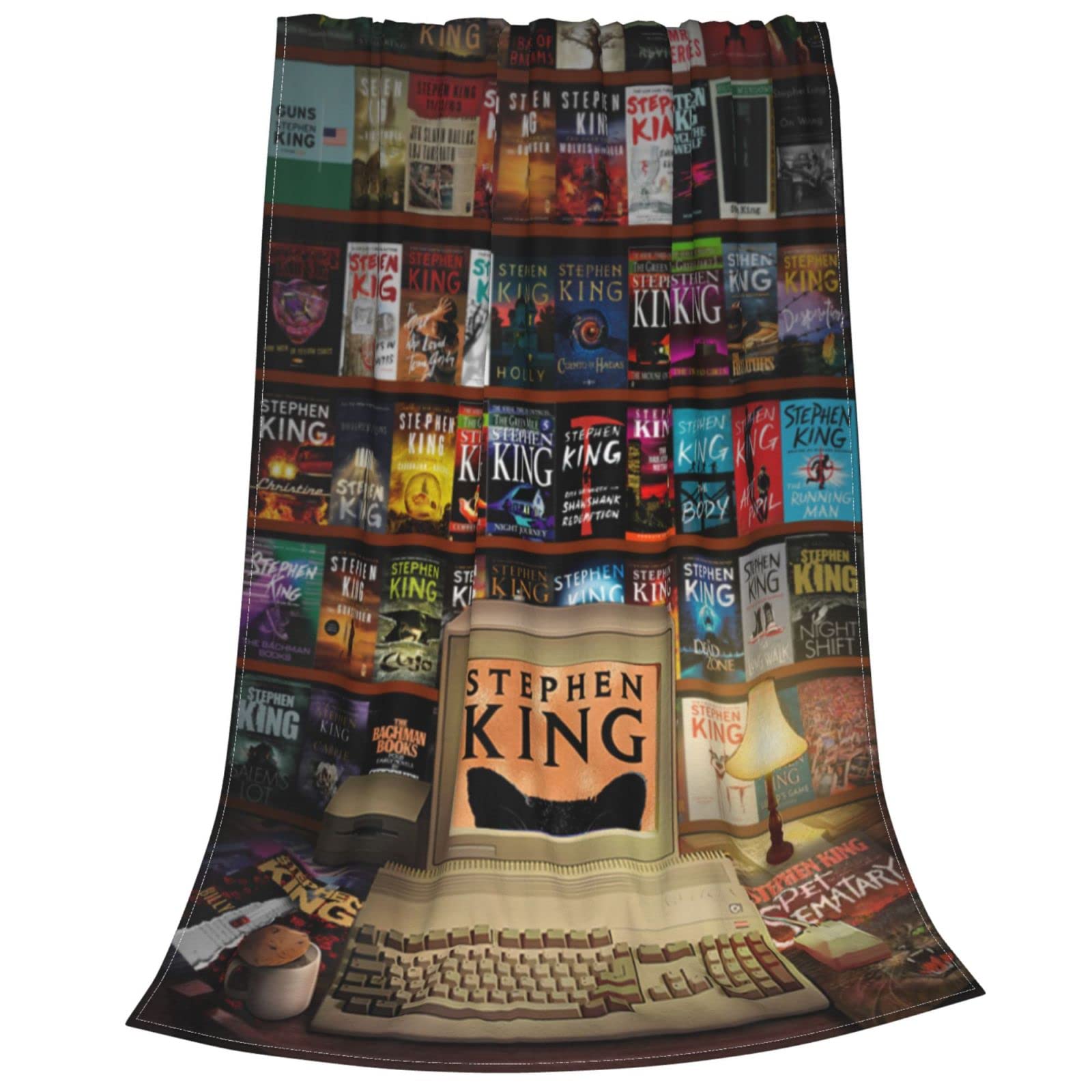 The King Full Collection Horror Books Blanket Warm Soft Throw Blanket Flannel Blankets All Season for Couch and Bed for Kids Teenager Aldult 60"x50"