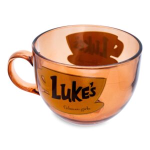 Gilmore Girls Luke's Diner Glass Mug | Large Coffee Cup For Espresso, Tea, Mocha | Holds 16 Ounces