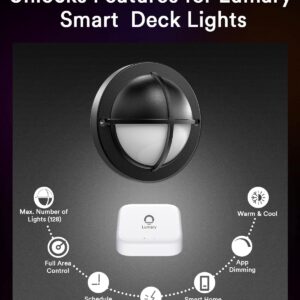 Lumary Hub Bridge L-GW0A1 - Work Zigbee Smart Recessed Lighting, Unlock Full Suite of Features Smart UFO LED High Bay Lights, Deck Lights, Work with Alexa, Google Assistant and Siri