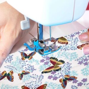 Butterfly Fabric,6 PCS Butterflies Floral Fat Quarters Fabric Bundles,20 x 16 Inches/50 x 40 cm Flowers Leaves Cute Sewing Fabric Material Squares for DIY Crafts Projects Party Decoration