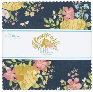 honeycomb hill riley blake 5-inch stacker, 42 precut fabric quilt squares by katherine lenius