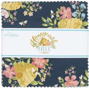 Honeycomb Hill Riley Blake 5-inch Stacker, 42 Precut Fabric Quilt Squares by Katherine Lenius