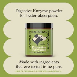 Complete Natural Products Digestive Enzymes for Pets - 4oz - Pure Plant Based Digestive Enzymes