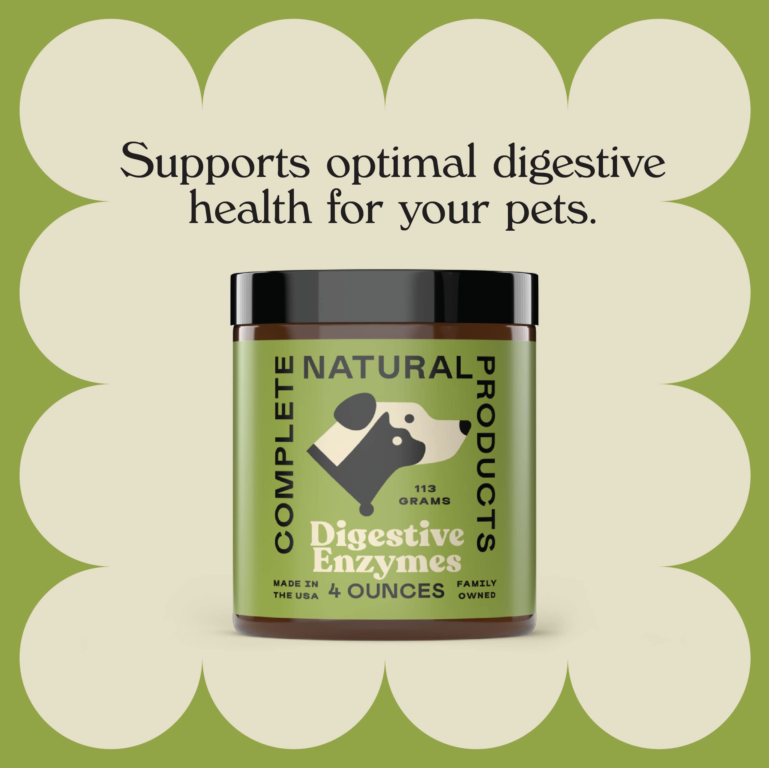 Complete Natural Products Digestive Enzymes for Pets - 4oz - Pure Plant Based Digestive Enzymes