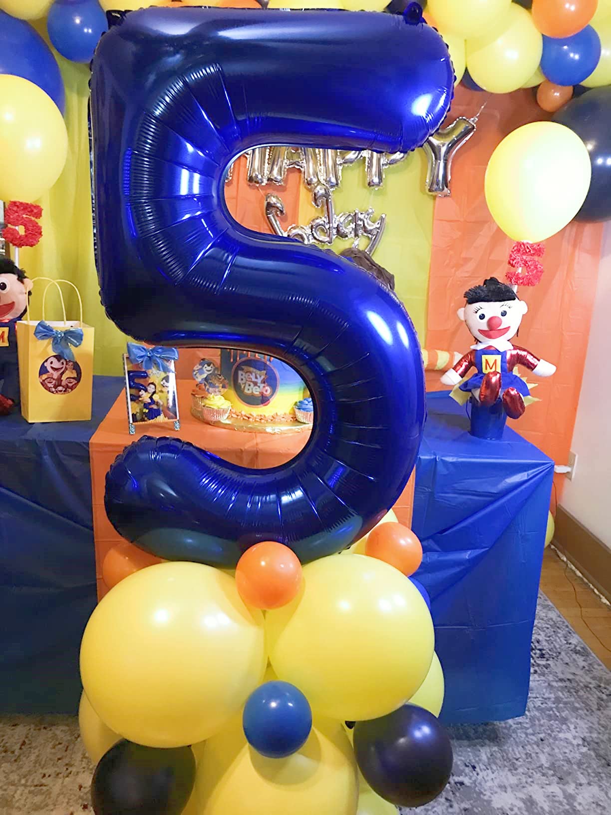 40 Inch Number 8 Balloon, Giant Navy Blue 8 18 28 80 Birthday Balloons for Men Boys, 8th Birthday Decorations Party Supplies, Wedding Anniversary, Graduations