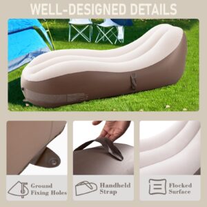 Outraveler Inflatable Couch Air Sofa,Blow Up Chaise Lounge for Outdoor and Home