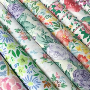 Mililanyo 8pcs 18 x 22inches (46x56cm) Floral Cotton Fabric Small Flower Pattern Pre-Cut Quilt Squares Fat Quarters Fabric Bundles for Sewing and Quilting