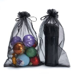 FOCCIUP 25 PCS 8x12 Inches Organza Bags With Drawstring Candy Bags Mesh Pouches for Party Wedding Presents Gift