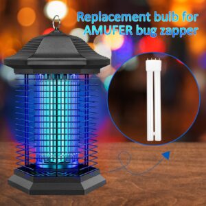 AMUFER 18W Bug Zapper Replacement Bulb, H-Shaped Tube with 4-Pin Base Bug Light, Replacement Light Bulb Compatible with 18W Mosquito Zapper