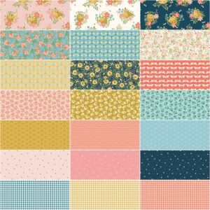 Honeycomb Hill Riley Blake 5-inch Stacker, 42 Precut Fabric Quilt Squares by Katherine Lenius