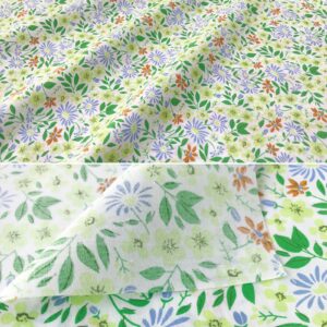 Mililanyo 8pcs 18 x 22inches (46x56cm) Floral Cotton Fabric Small Flower Pattern Pre-Cut Quilt Squares Fat Quarters Fabric Bundles for Sewing and Quilting