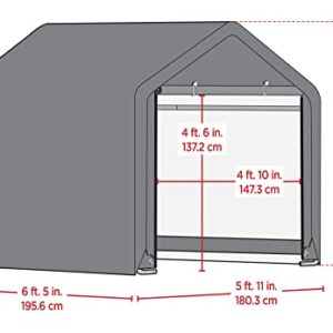 Quality Outdoor Shed-in-A-Box Portable Storage Shelter,Triple Layer, Heat Bonded, Ripstop Waterproof Polyethylene Cover, Premium Powder-Coated No Rust Frame, Sandstone (6'x6'x6', Gray)