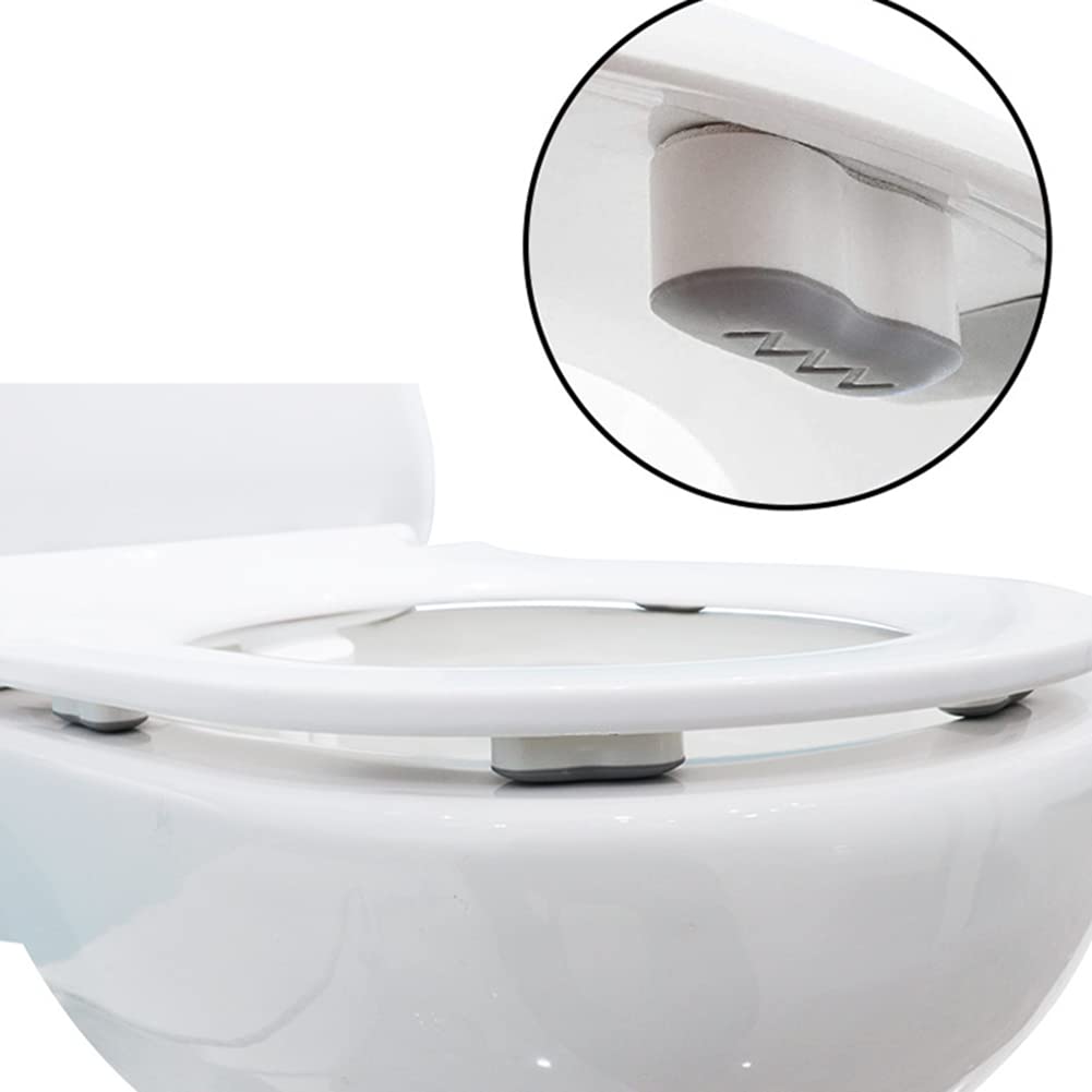 QUUPY 8PCS Toilet Seat Bumpers Universal Lid Bidet Replacement Bumper Kit Seat Spacers Attachment Replacement Stabilizers for WC Cover