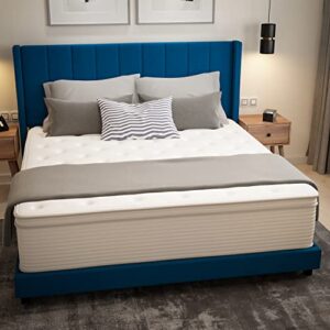 Flash Furniture Vista Hospitality Grade Commercial Mattress in a Box 14 Inch, Premium Memory Foam Hybrid Pocket Spring Mattress, Reinforced Edge Support, King, White