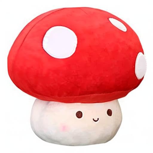 WeBingo Plush Mushroom Pillow, 12 Inch Cute Stuffed Mushroom, Plush Toy Room Decor Gift for Kids and Adults