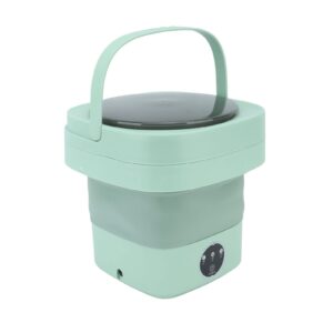 foldable washing machine, automatic portable abs mini washing machine us plug 100‑240v for travel (green)