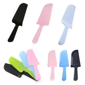 torsor 20 pack disposable cake cutter slicer plastic serrated cutting knife server spatula knives serving utensils for pie pizza pastry dessert bakery bread kitchen wedding birthday party