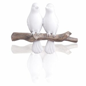 qumeney creative coat hooks wall mounted hook rack, birds hooks coat hanger rack, vintage wall hanging hooks entryway hanger for keys, towels, coats, hats (white 2 bird)