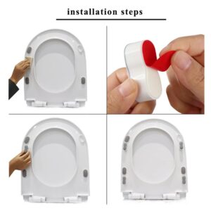 QUUPY 8PCS Toilet Seat Bumpers Universal Lid Bidet Replacement Bumper Kit Seat Spacers Attachment Replacement Stabilizers for WC Cover