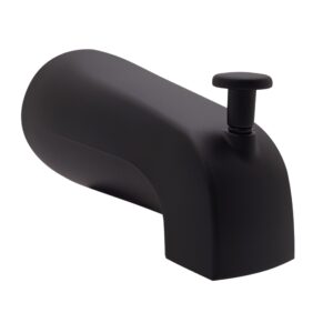 westbrass e531d-1f-12 5-1/4" reach wall mount tub spout with front diverter, oil rubbed bronze