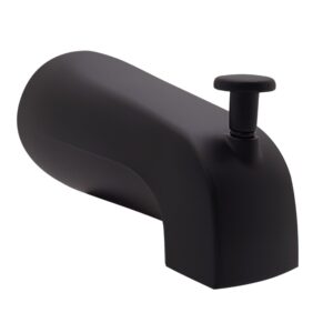 Westbrass E531D-1F-12 5-1/4" Reach Wall Mount Tub Spout with Front Diverter, Oil Rubbed Bronze