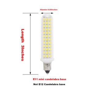 strico JD E11 Led Bulb 120V 100W Halogen Bulbs Equivalent, T3 T4 Mini Candelabra Base JDE11 Bulb for Ceiling Fan, Cabinet Lighting, Pack of 2 (Daylight 6000K)