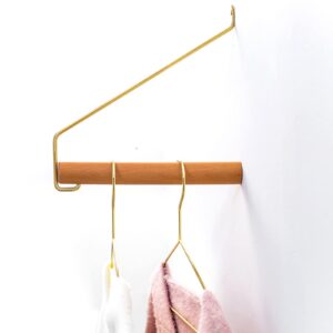 Tosnail 30 Pack 16.5" Stainless Steel Strong Wire Metal Hangers, Heavy Duty Clothes Hangers, Space Saving Closet Organizer - Gold