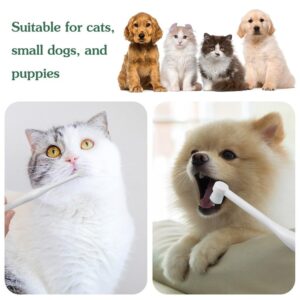 MiOYOOW 2PCS Dog Toothbrush, Pet Toothbrush with Ultra Soft Bristles for Sensitive Pet Teeth & Gums Puppy Kitten Cats Small Breed Dogs