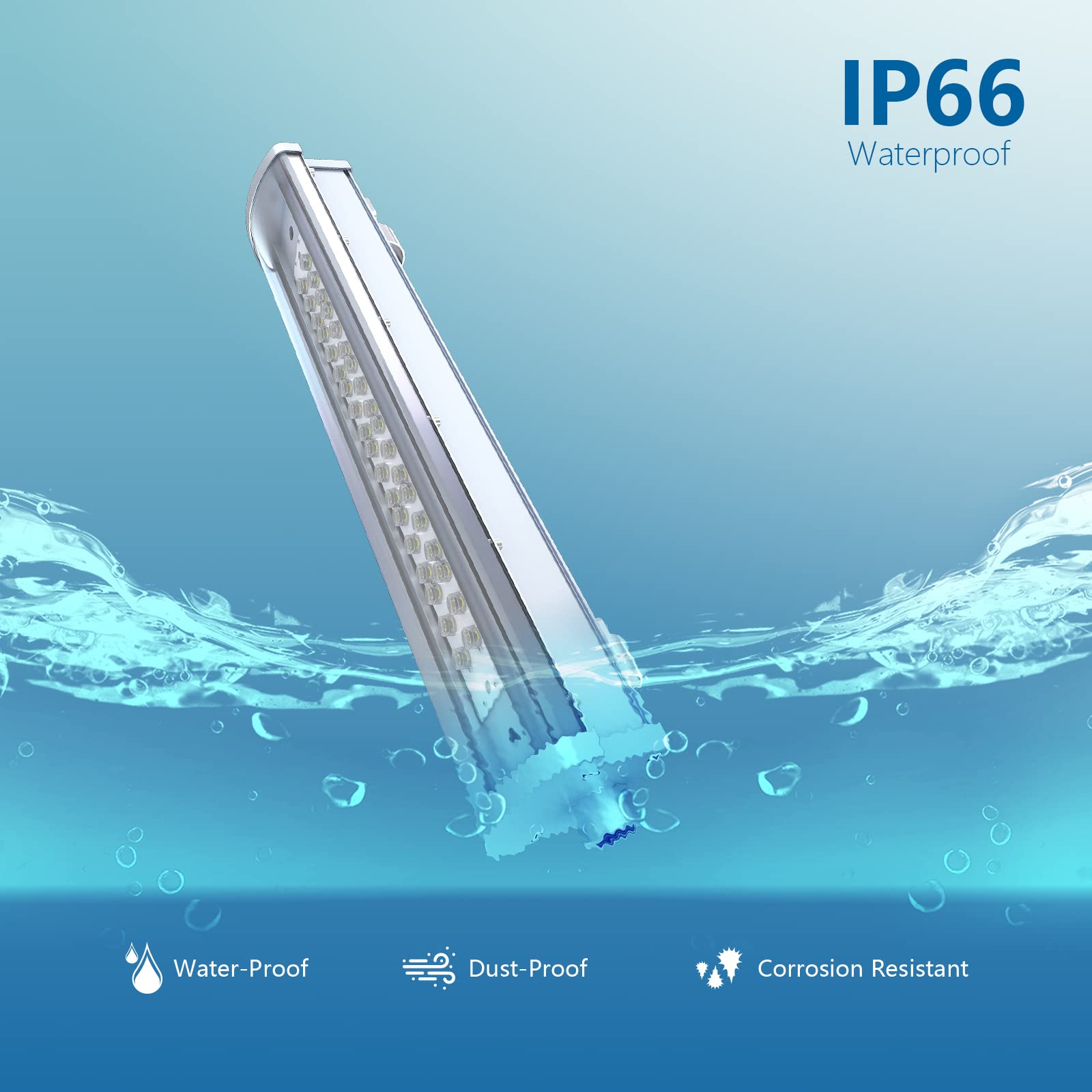 Sokply LED Explosion Proof Light UL844 Certified 60W 7800Lm (300W HPS Eqv.), 4FT Class I Division II Hazardous Locations Industry Luminaires with 120° Beam Angle Dimmable IP66 Waterproof, FLF4 Series