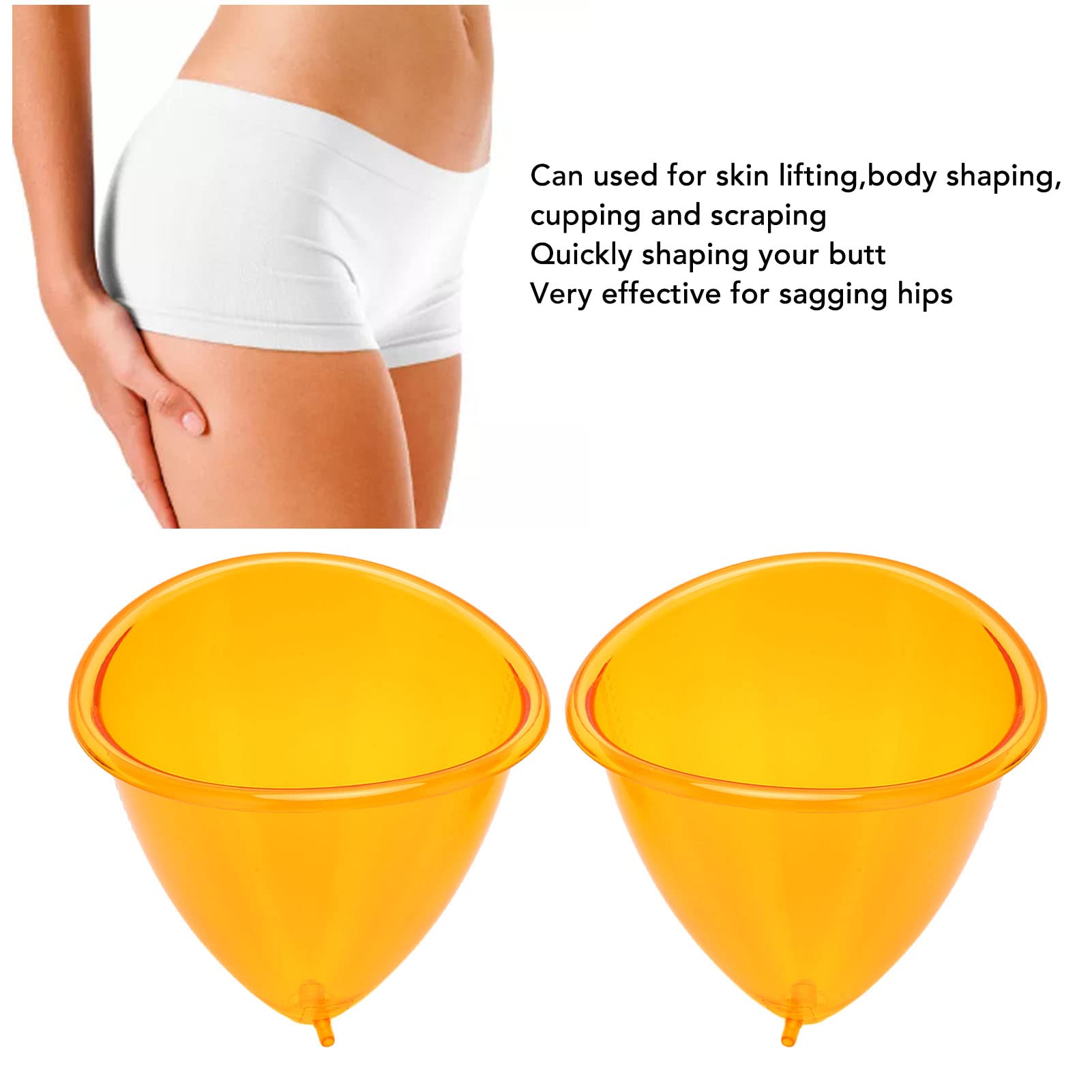 Buttock Vacuum Cups for Butt, L Size 160ml Butt Suction Cups, Body Massage Vacuum Cupping Machine Accessories for Home Salon