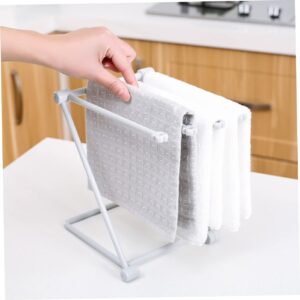 SHOWERORO Kitchen Washcloths Rack Kitchen Towel Stand Hand Towel Holder Kitchen Dish Cloth Rack Countertops Towel Rack Vanities Towel Holder Dishcloth Drying Rack No Punching Bowl Cloth