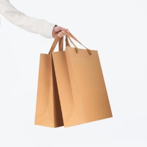 HexinYigjly 12 Pcs Kraft Paper Bags with Handles, Brown Paper Gift Bags Bulk, Small, Medium & Large Retail Bags for Small Business, Shopping Bags, Birthday Party Favor Bags, Merchandise Bags