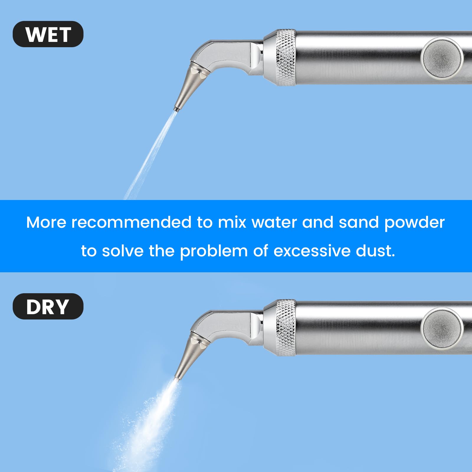 Dental Sandblaster Sandblasting Aluminum Oxide Kit, Wet And Dry Dual Use Micro Sand Blaster Equipment, Cleaning And Roughening Teeth