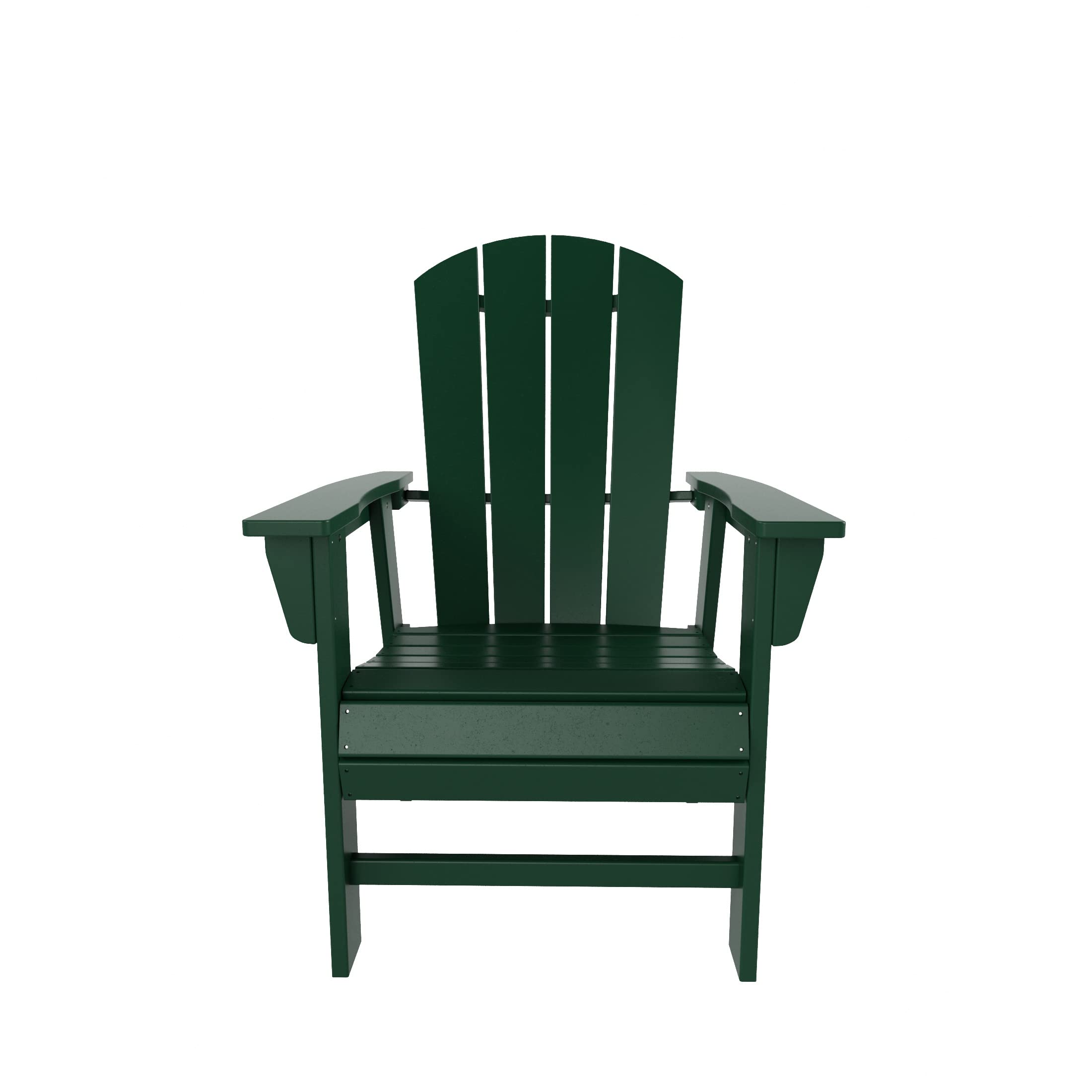 WestinTrends Malibu Malibu Outdoor Patio HDPE Plastic Adirondack Dining Chair Dark Green